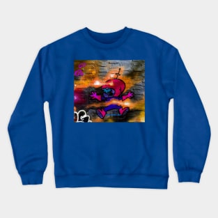 Space Man Splatt Graffiti Crewneck Sweatshirt